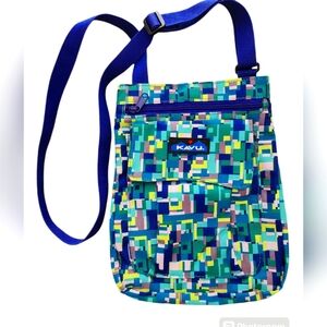 KAVU Grn/Blue multicolor crossbody Bag.